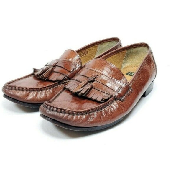 Nunn Bush Kiltie Tassel Loafers Men's Size 9.5 Brown Leather Dress Shoes - Picture 1 of 8